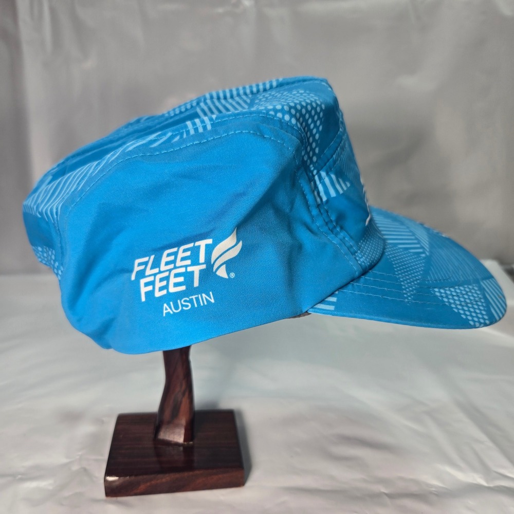 Altra Running Hat Boco Gear Blue Geometric 5 Panel Fleet Feet Austin One Size - Picture 3 of 6